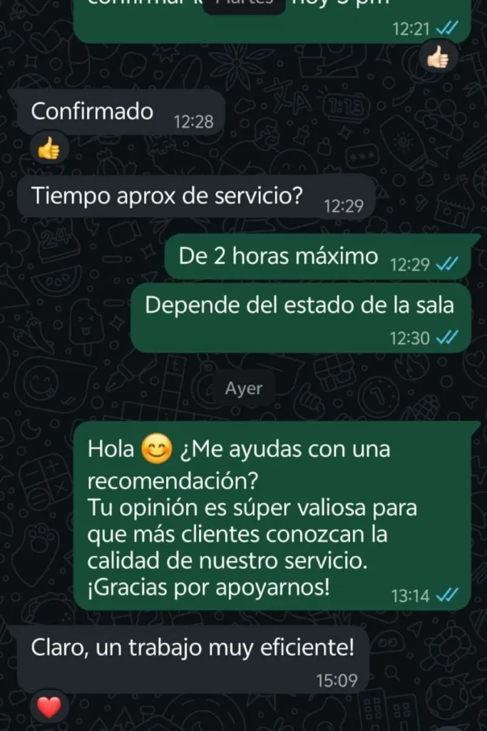 lavado de muebles en casa en Cancún